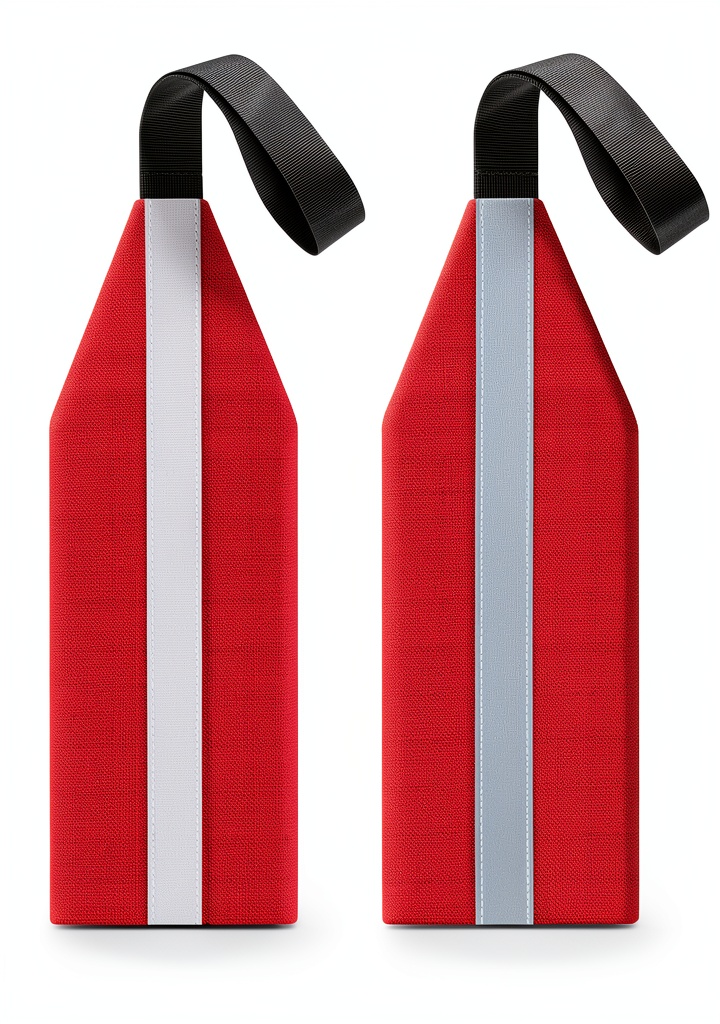 Installing Frienda Red Kayak Safety Flag Oxford Fabric on a wooden desk
