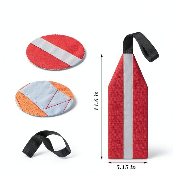 Frienda Red Kayak Safety Flag Oxford Fabric-2